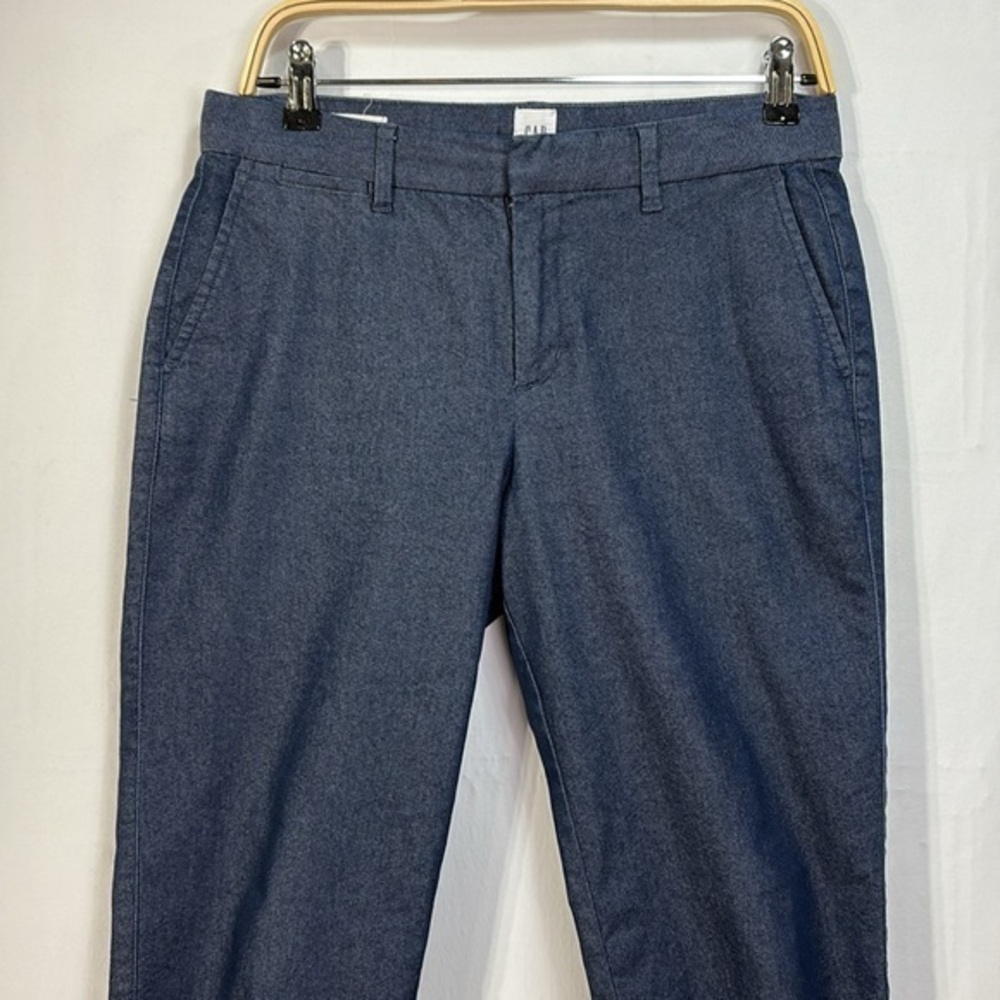 🛵 gap slim city crop flat front dark denim, jean trousers
